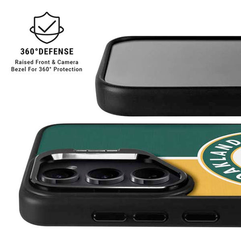 MLB Oakland Athletics Split Galaxy S24 FE Kickstand Case